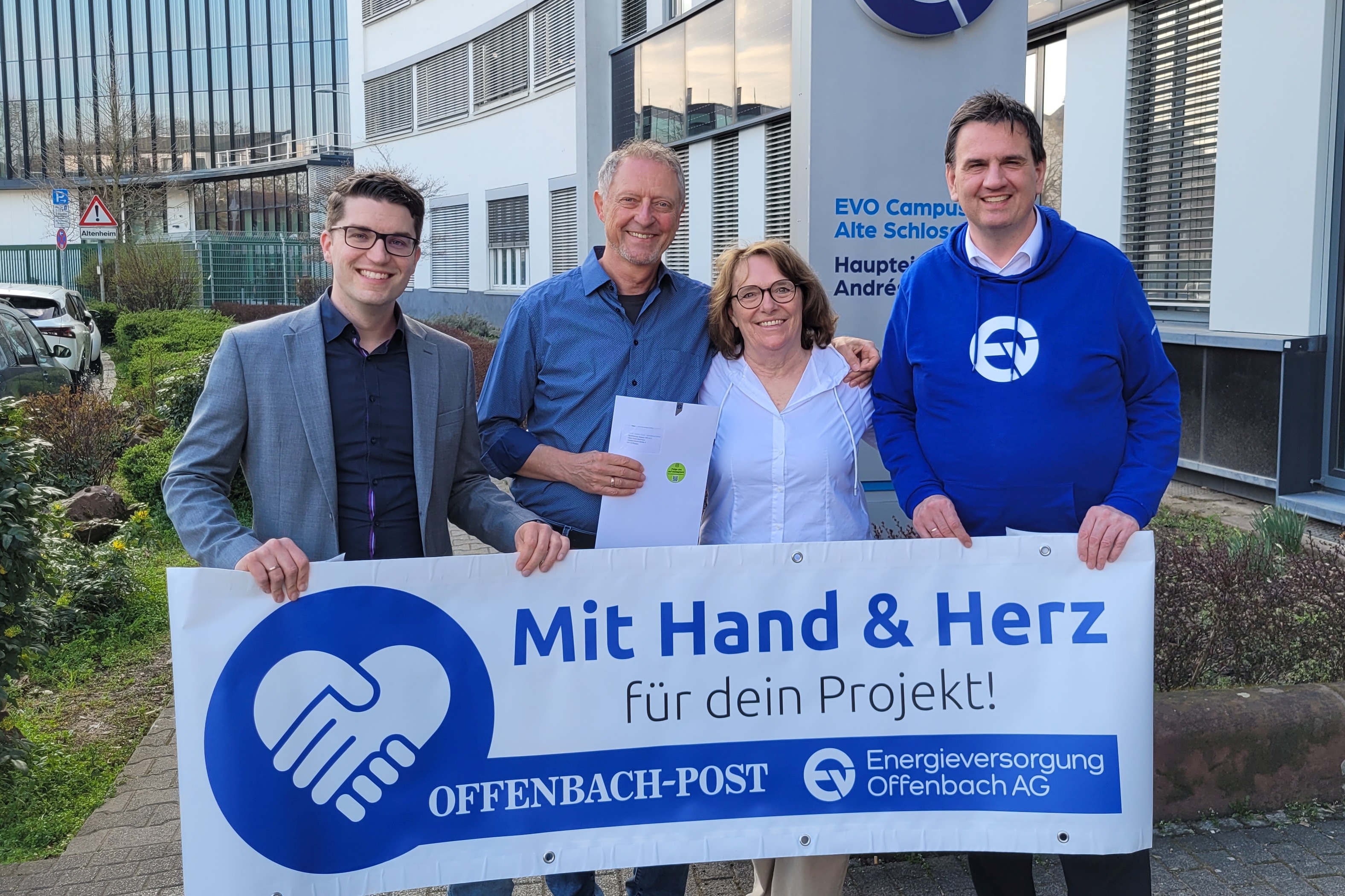 Chefredakteur Philipp Keßler,  Frank Hochhaus, Gabi Ott-Beavers, Vorstandsvorsitzender Dr. Christoph Meier