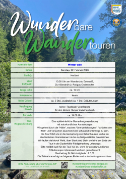 Wunderbare Wandertour Februar