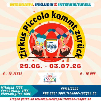 Zirkus Piccolo kommt zurück!