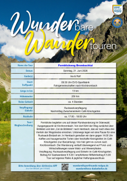 Wunderbare Wandertour Juni